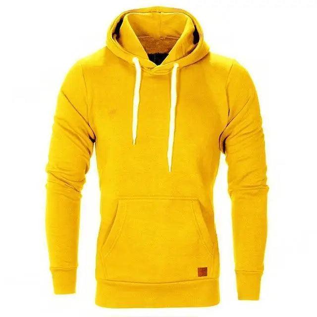 Men's Premium Cotton Pullover Hoodie with Pockets and Drawstring