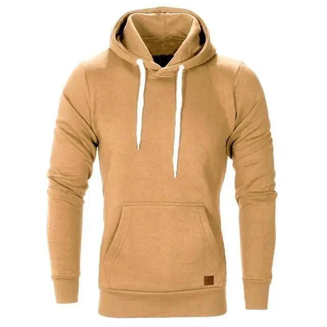 Men's Premium Cotton Pullover Hoodie with Pockets and Drawstring