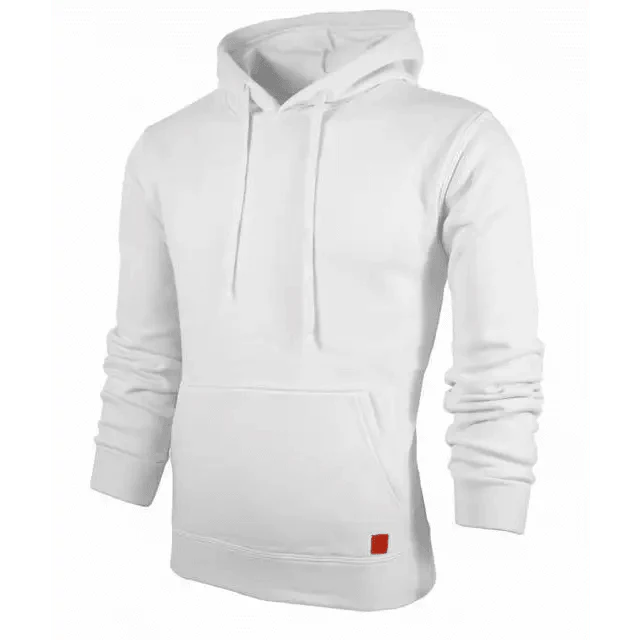 Men's Premium Cotton Pullover Hoodie with Pockets and Drawstring