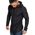 Men's Solid Color Long Sleeve Pullover Hoodie Sportswear