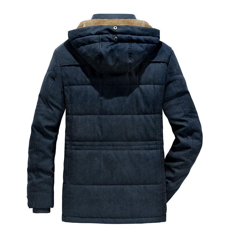 Men's Waterproof Hooded Winter Jacket with Multi-Pockets