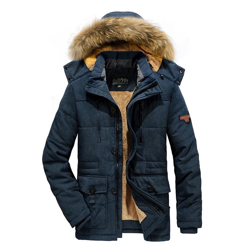 Men's Waterproof Hooded Winter Jacket with Multi-Pockets