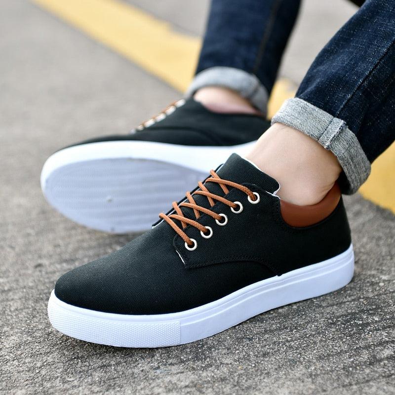 Men's Casual Canvas Sneakers Lightweight Breathable Flats