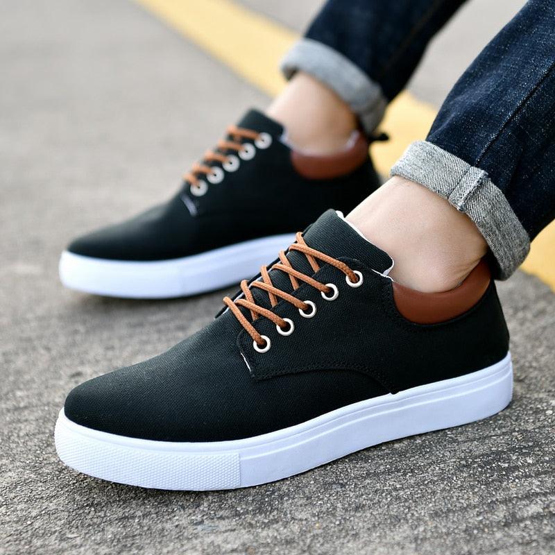 Men's Casual Canvas Sneakers Lightweight Breathable Flats