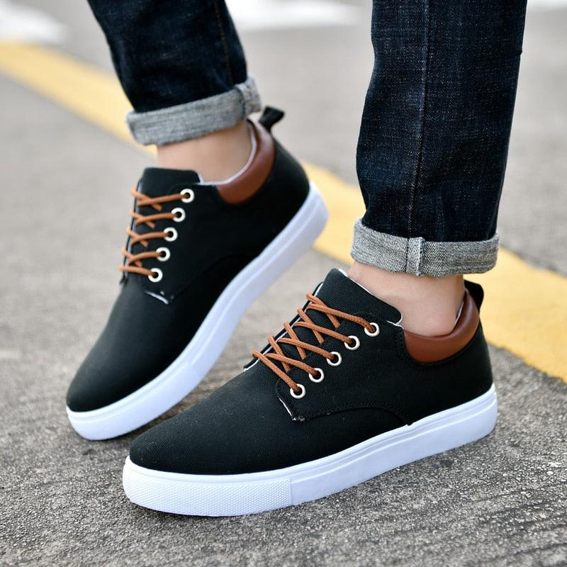 Men's Casual Canvas Sneakers Lightweight Breathable Flats