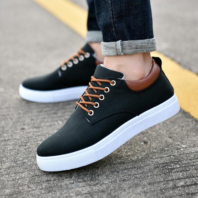 Men's Casual Canvas Sneakers Lightweight Breathable Flats