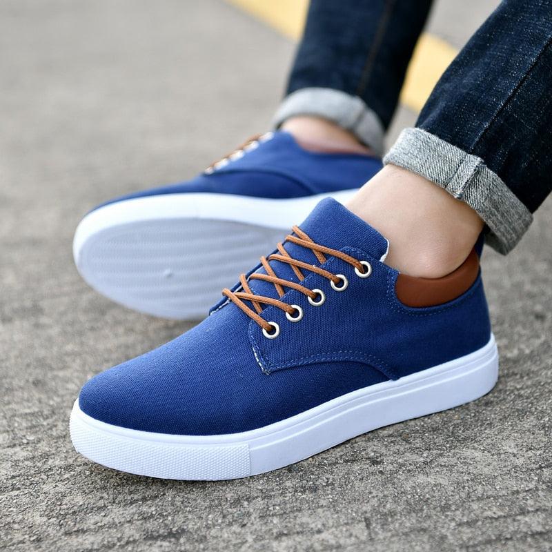Men's Casual Canvas Sneakers Lightweight Breathable Flats