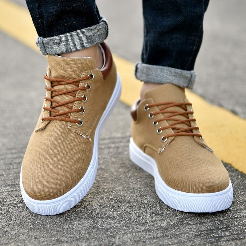 Men's Casual Canvas Sneakers Lightweight Breathable Flats