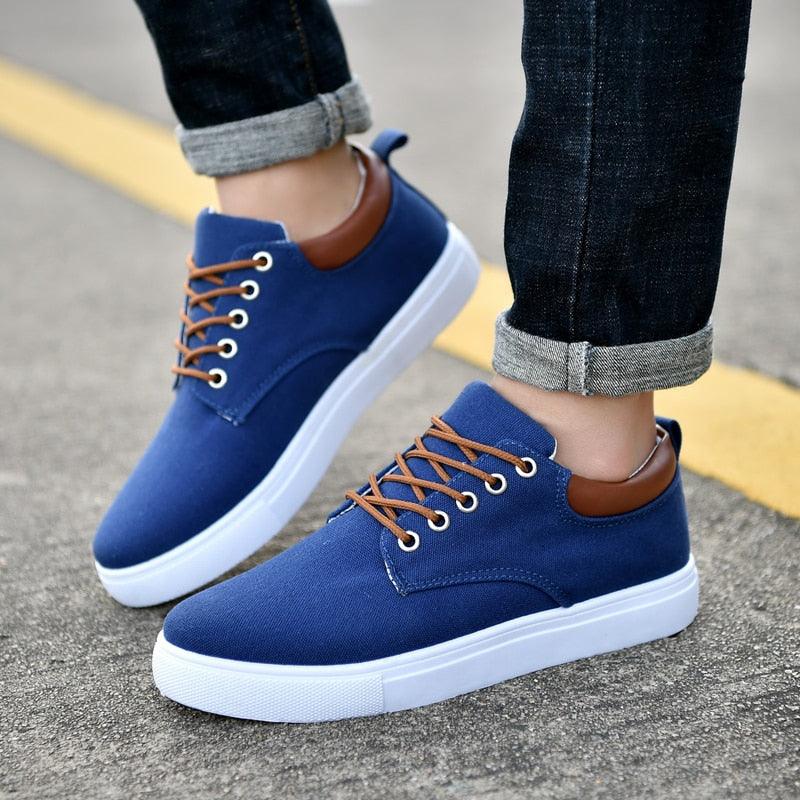 Men's Casual Canvas Sneakers Lightweight Breathable Flats