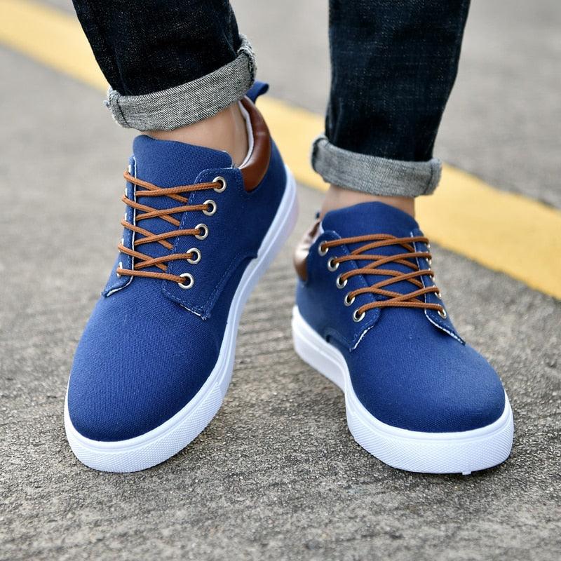 Men's Casual Canvas Sneakers Lightweight Breathable Flats