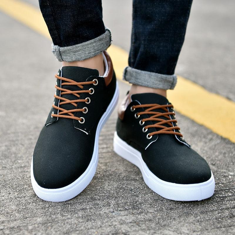 Men's Casual Canvas Sneakers Lightweight Breathable Flats
