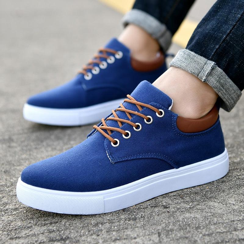 Men's Casual Canvas Sneakers Lightweight Breathable Flats