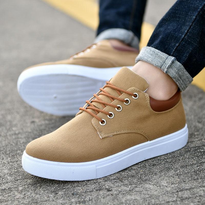 Men's Casual Canvas Sneakers Lightweight Breathable Flats