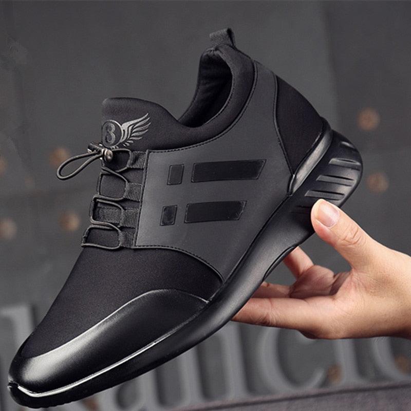 Men's Casual Leather Lace-Up Dress Sneakers Breathable Business Shoes