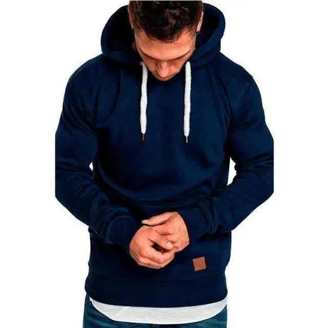 Men's Modern Slim-Fit Hoodie Lightweight Long Sleeve Pullover
