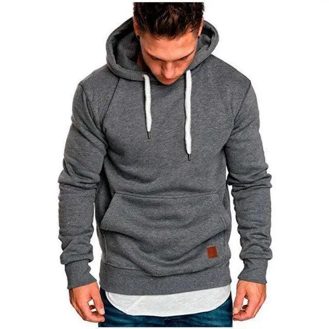 Men's Modern Slim-Fit Hoodie Lightweight Long Sleeve Pullover