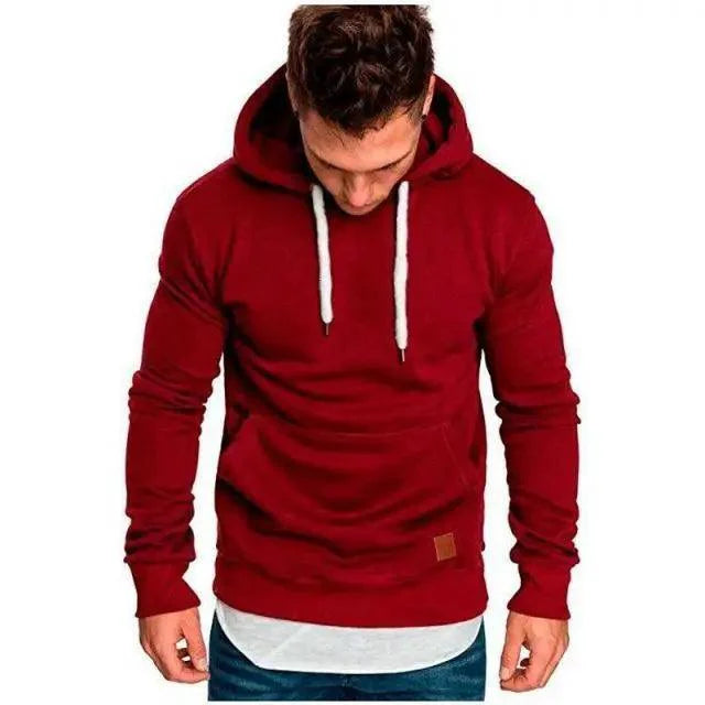 Men's Modern Slim-Fit Hoodie Lightweight Long Sleeve Pullover