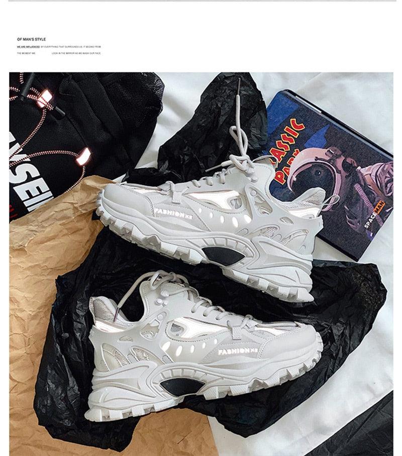 Unisex Chunky Streetwear Sneakers - Breathable Casual Trainers