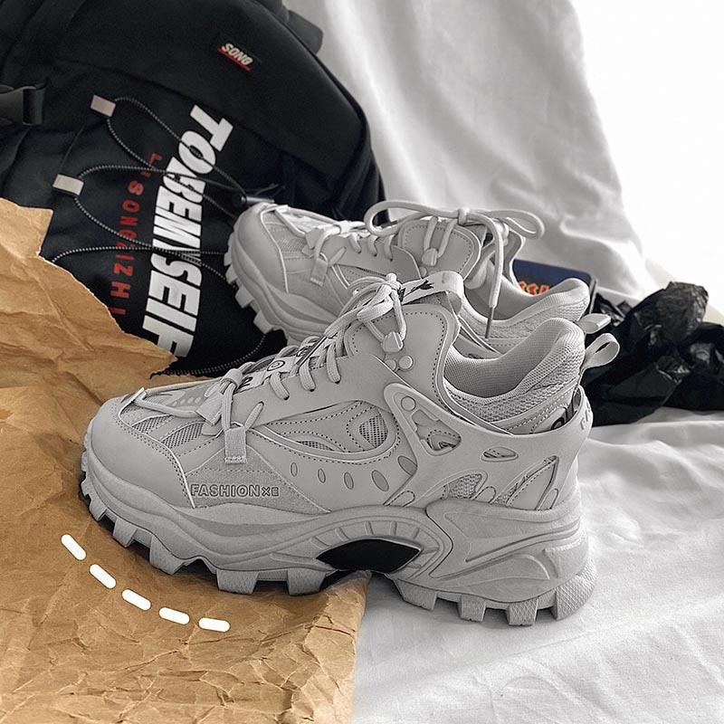 Unisex Chunky Streetwear Sneakers - Breathable Casual Trainers