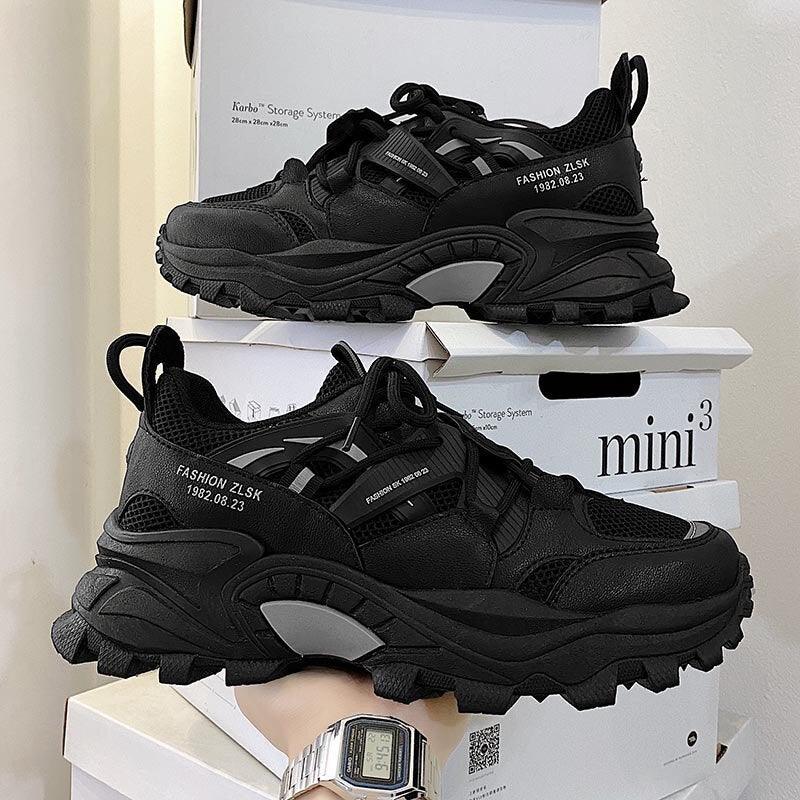 Unisex Chunky Streetwear Sneakers - Breathable Casual Trainers