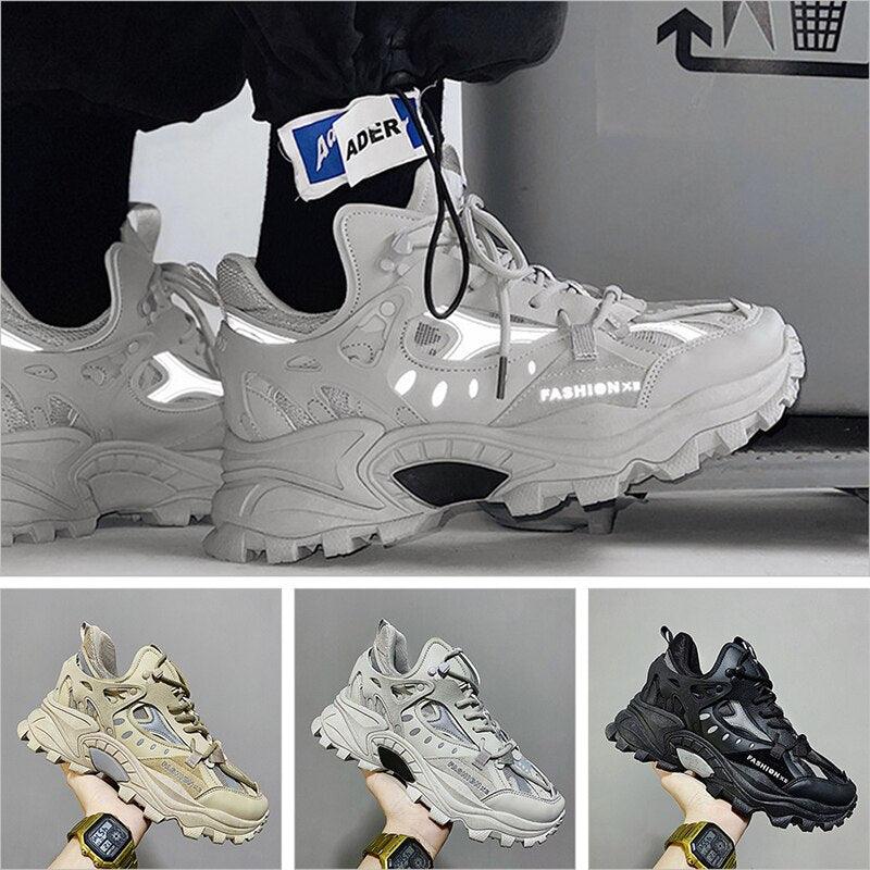 Unisex Chunky Streetwear Sneakers - Breathable Casual Trainers
