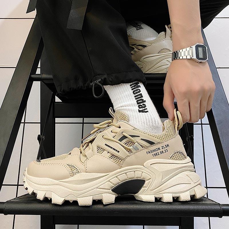 Unisex Chunky Streetwear Sneakers - Breathable Casual Trainers