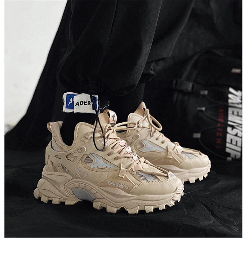 Unisex Chunky Streetwear Sneakers - Breathable Casual Trainers