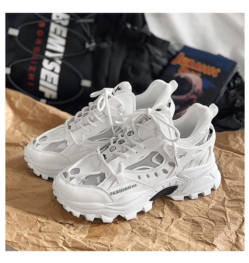 Unisex Chunky Streetwear Sneakers - Breathable Casual Trainers