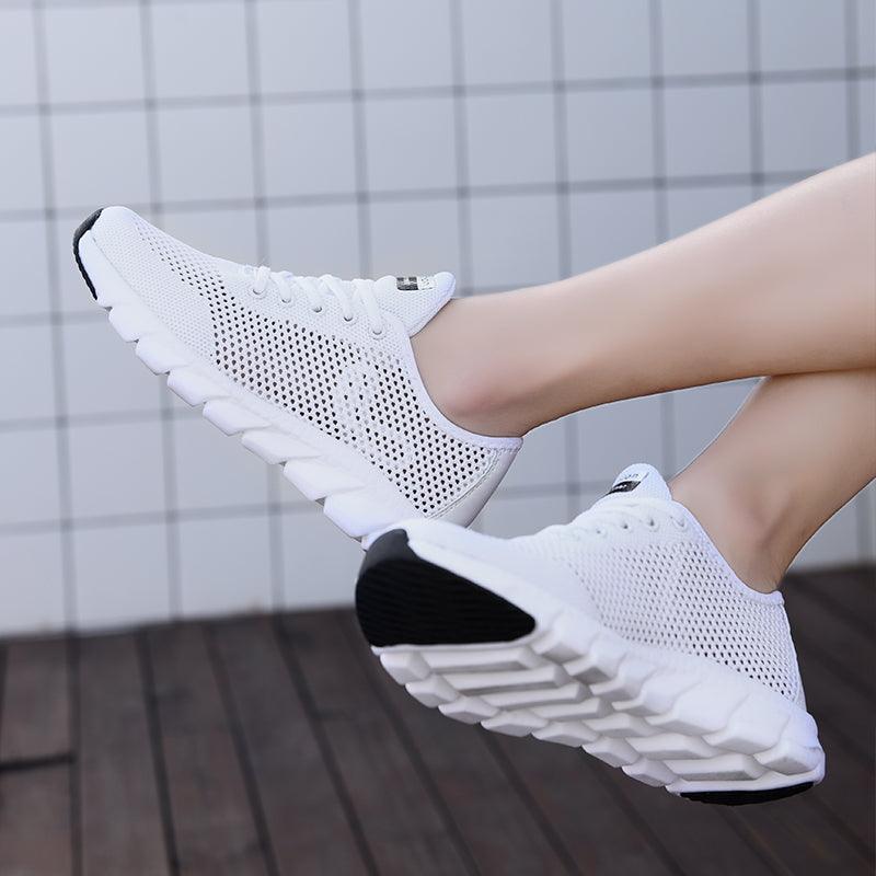 Women's Lightweight Mesh Sneakers - Breathable Non-Slip Walking Shoes