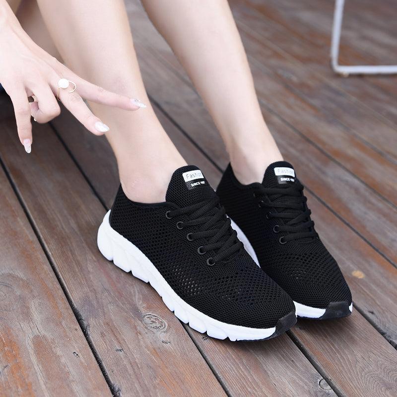 Women's Lightweight Mesh Sneakers - Breathable Non-Slip Walking Shoes