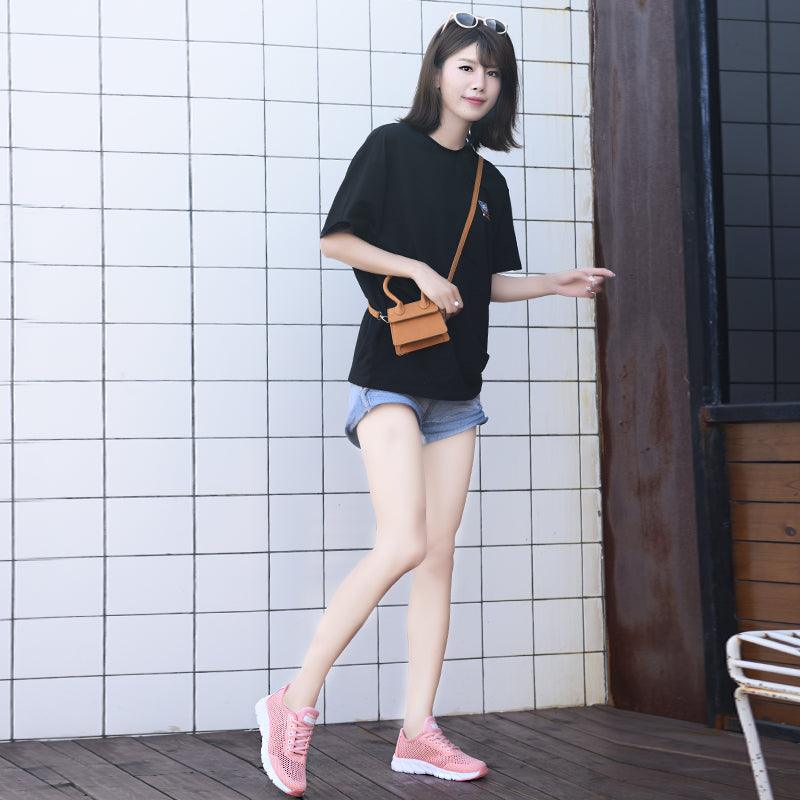 Women's Lightweight Mesh Sneakers - Breathable Non-Slip Walking Shoes