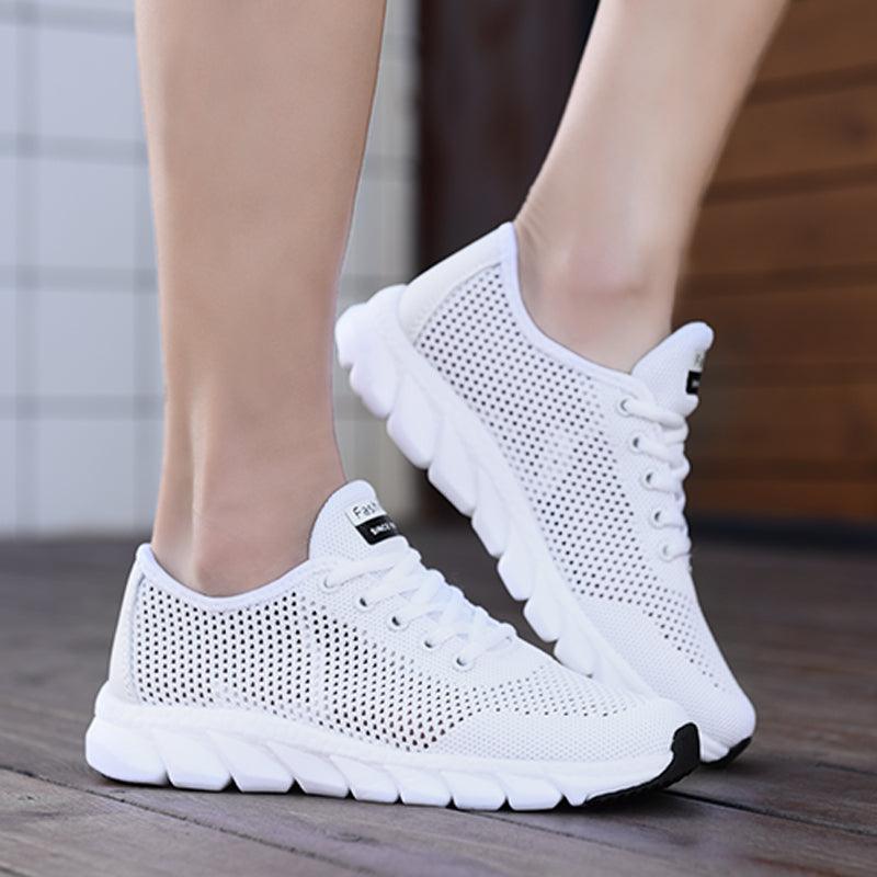 Women's Lightweight Mesh Sneakers - Breathable Non-Slip Walking Shoes