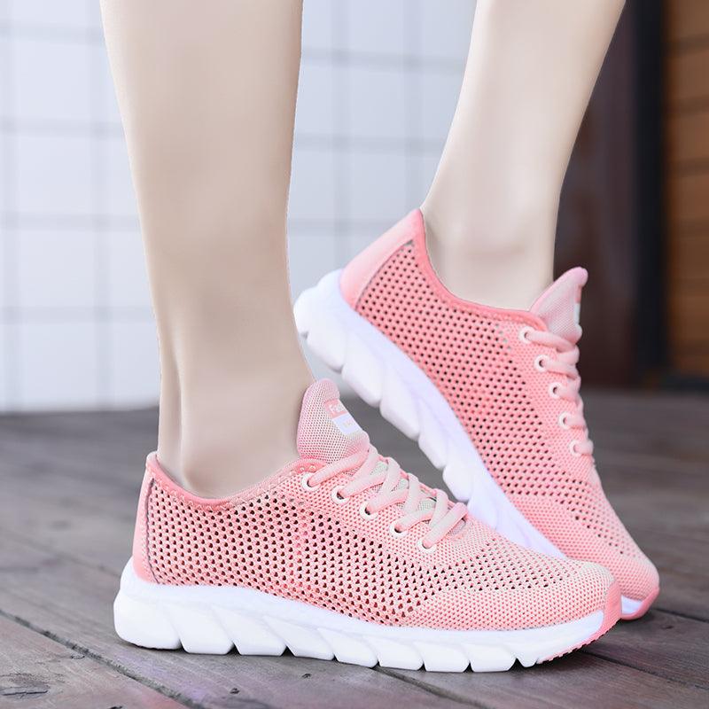 Women's Lightweight Mesh Sneakers - Breathable Non-Slip Walking Shoes