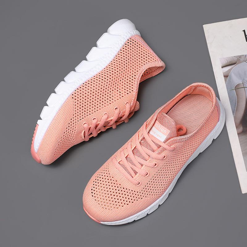 Women's Lightweight Mesh Sneakers - Breathable Non-Slip Walking Shoes