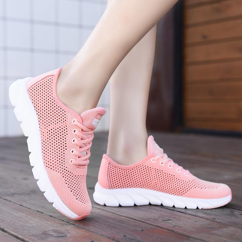 Women's Lightweight Mesh Sneakers - Breathable Non-Slip Walking Shoes