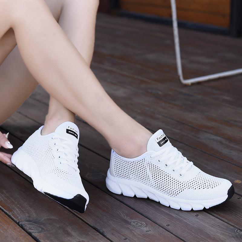 Women's Lightweight Mesh Sneakers - Breathable Non-Slip Walking Shoes