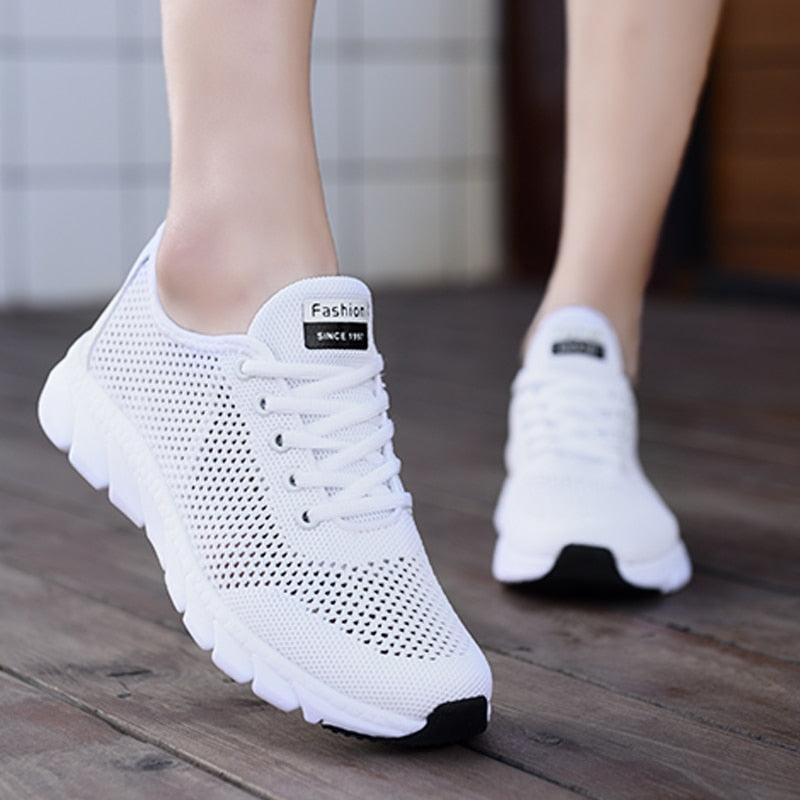 Stevvex women's lightweight breathable mesh sneakers with non-slip sole