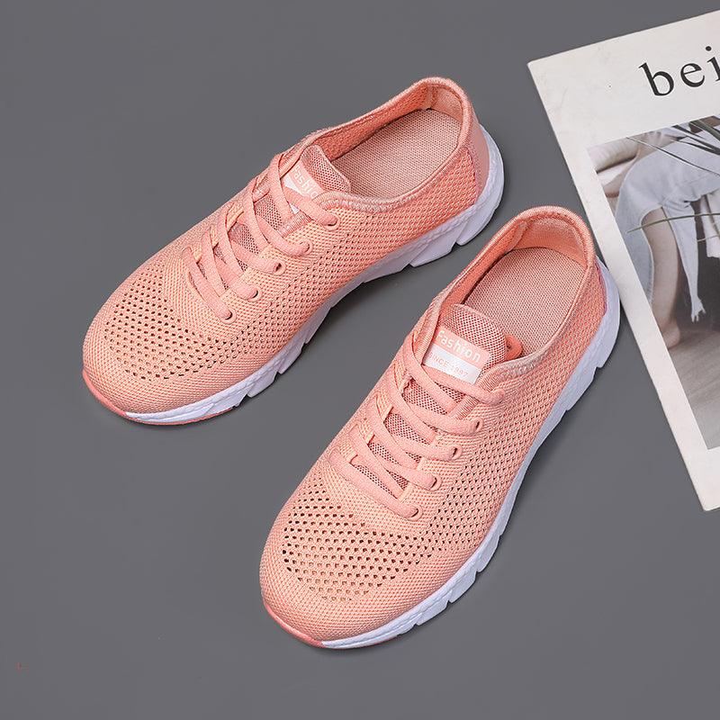 Women's Lightweight Mesh Sneakers - Breathable Non-Slip Walking Shoes
