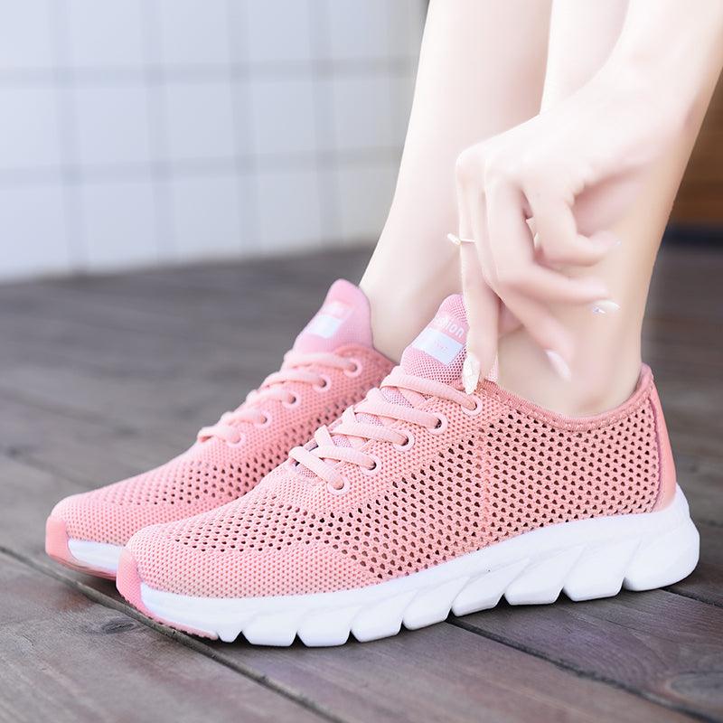 Women's Lightweight Mesh Sneakers - Breathable Non-Slip Walking Shoes