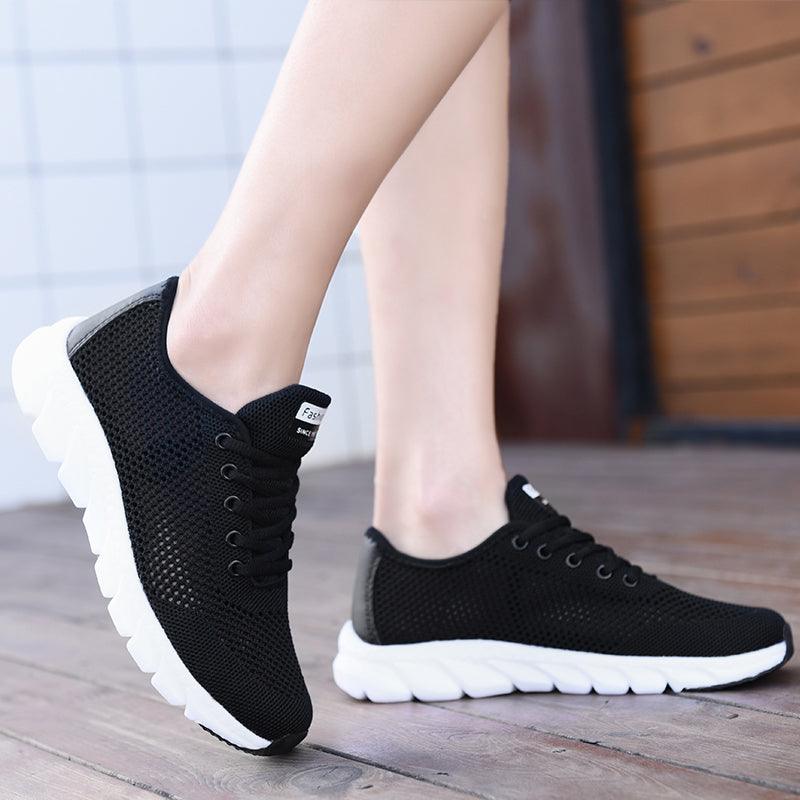 Women's Lightweight Mesh Sneakers - Breathable Non-Slip Walking Shoes