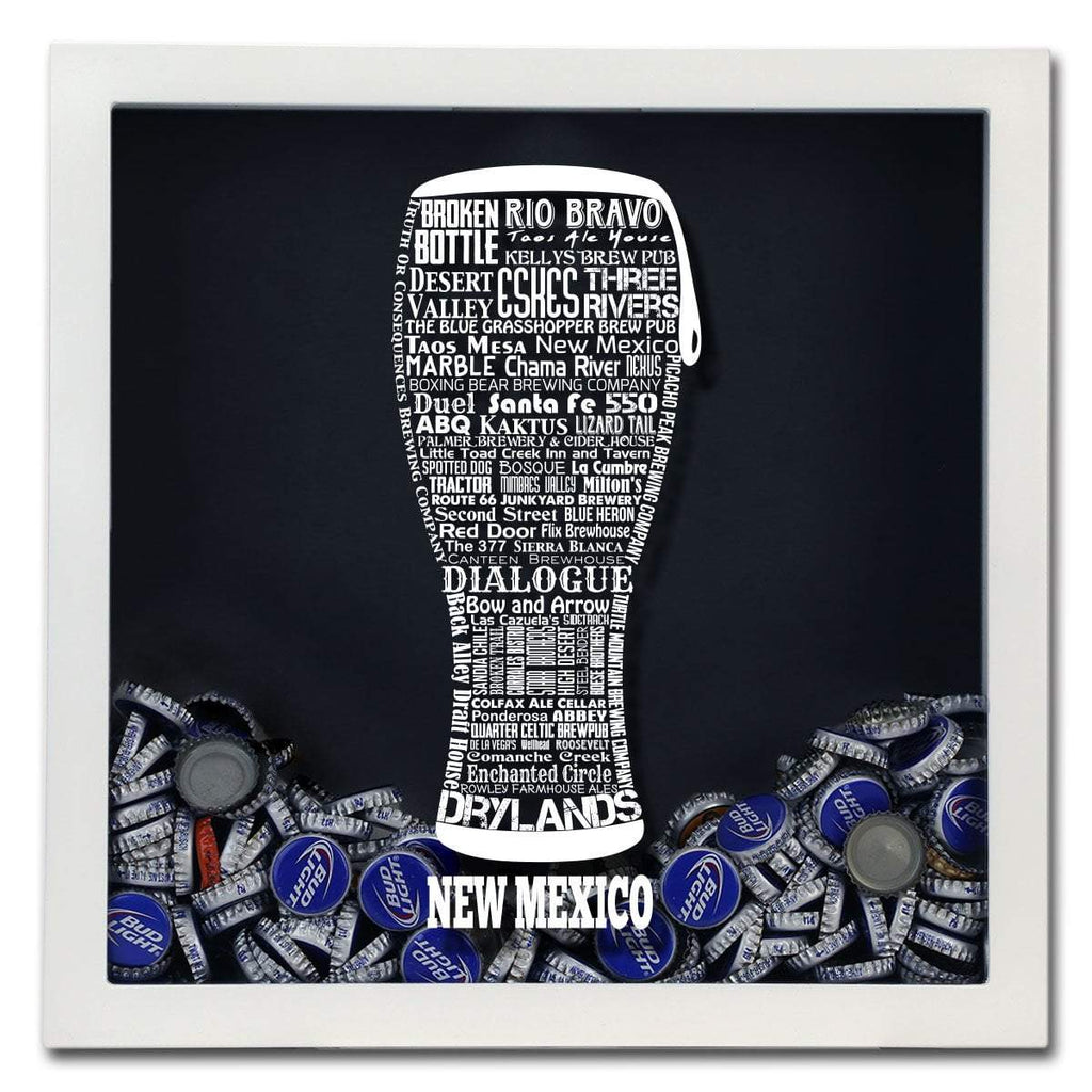 New Mexico Beer Typography Shadow Box