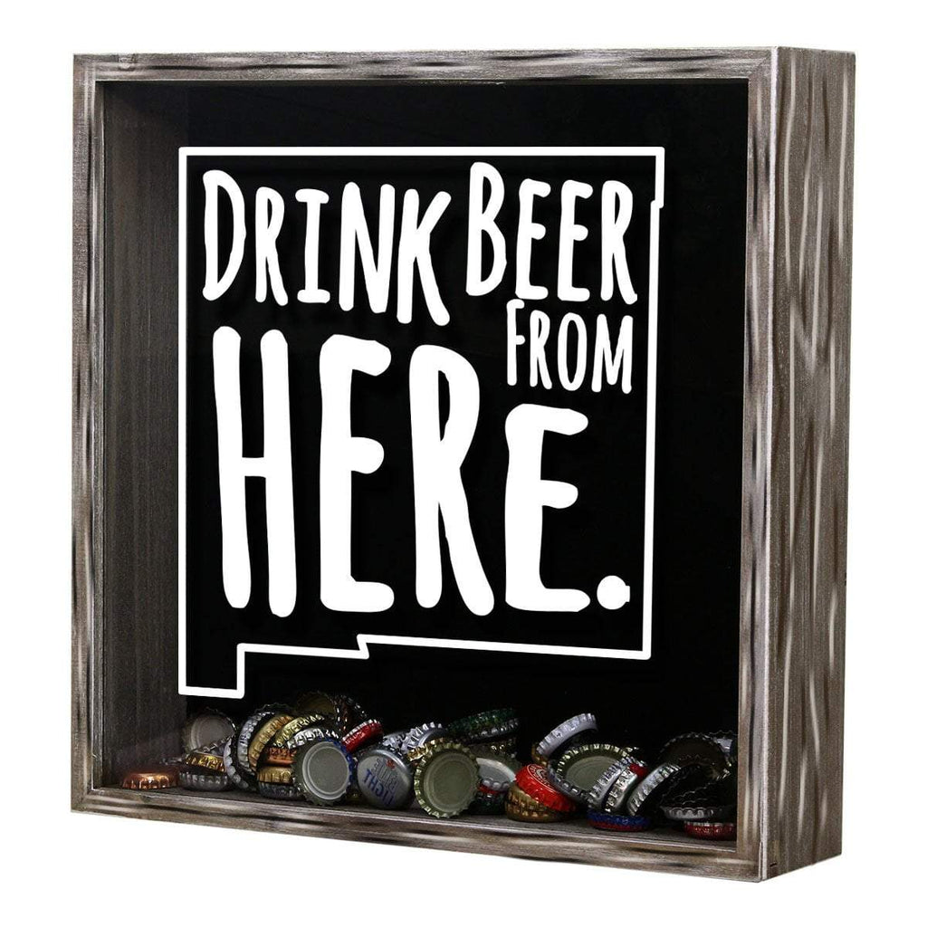 New Mexico Drink Beer From Here Beer Cap Shadow Box
