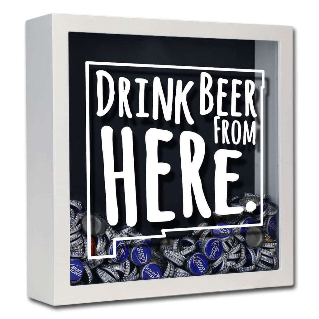 New Mexico Drink Beer From Here Beer Cap Shadow Box