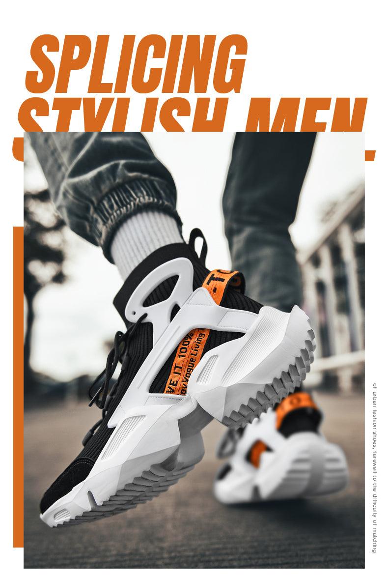 Men's Non-Slip Mesh Casual Sneakers with Height Increasing Sole