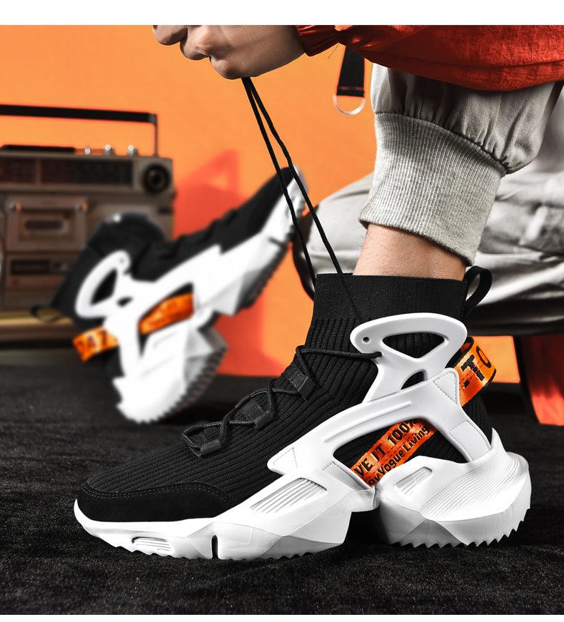 Men's Non-Slip Mesh Casual Sneakers with Height Increasing Sole