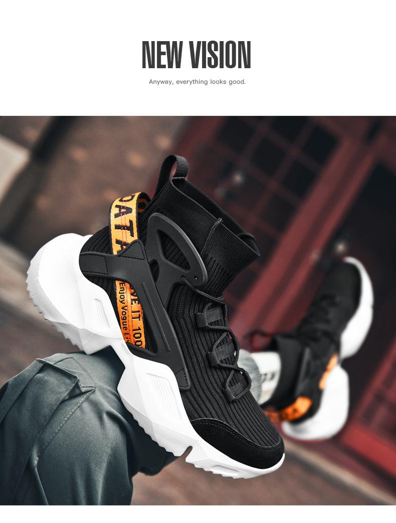 Men's Non-Slip Mesh Casual Sneakers with Height Increasing Sole