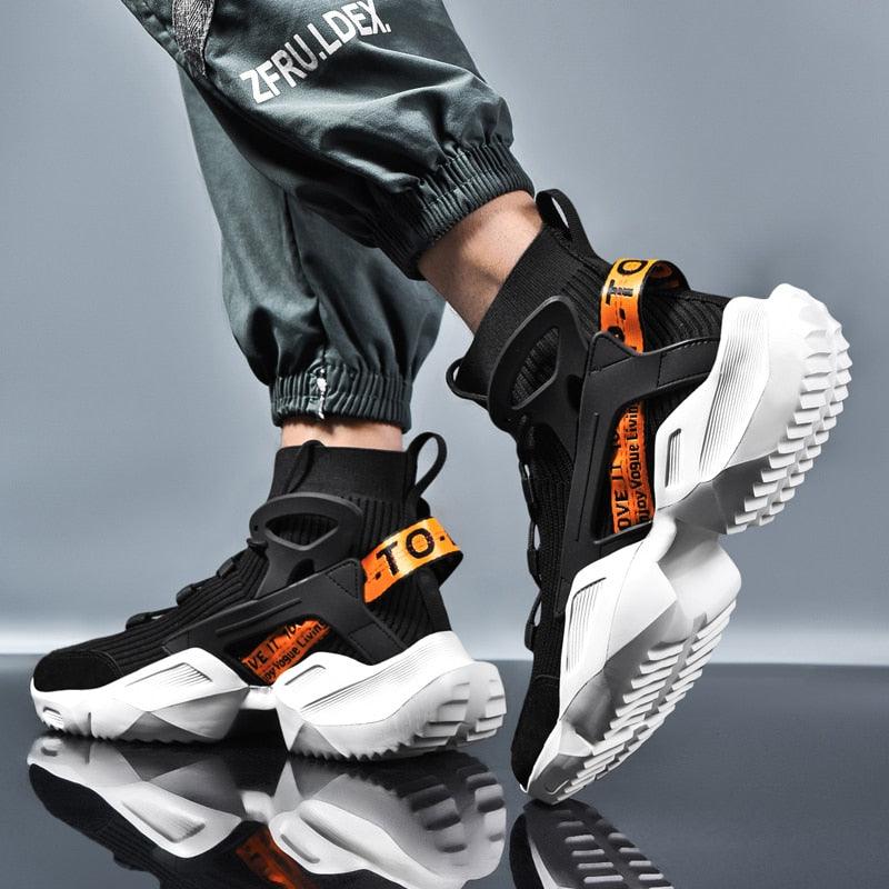 Men's athletic mesh sneakers with a durable PVC non-slip outsole