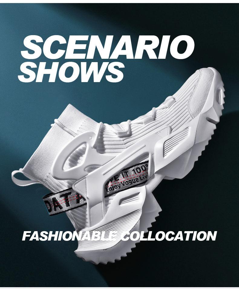 Men's Non-Slip Mesh Casual Sneakers with Height Increasing Sole