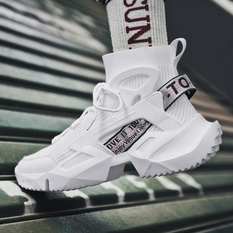 Men's Non-Slip Mesh Casual Sneakers with Height Increasing Sole