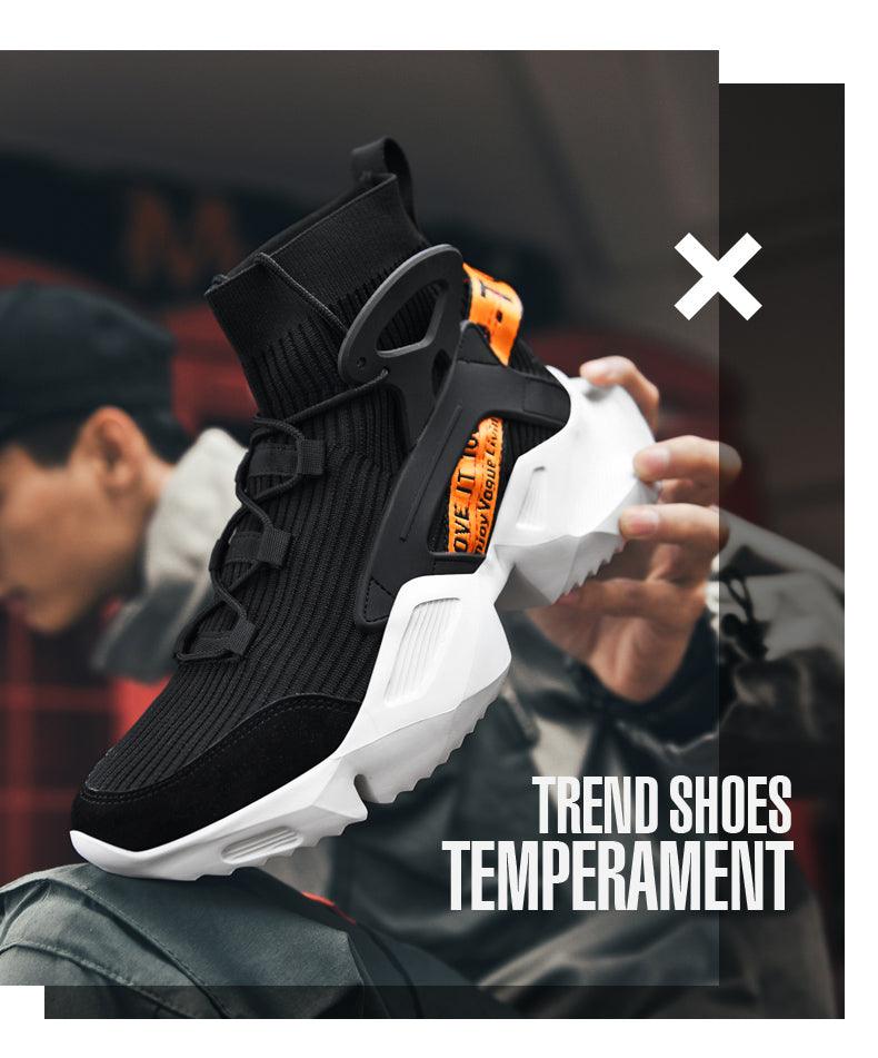 Men's Non-Slip Mesh Casual Sneakers with Height Increasing Sole